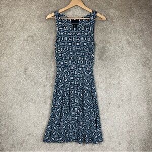 Cynthia Rowley Dress Womens Extra Small Blue Floral Sleeveless Stretch- 3215*